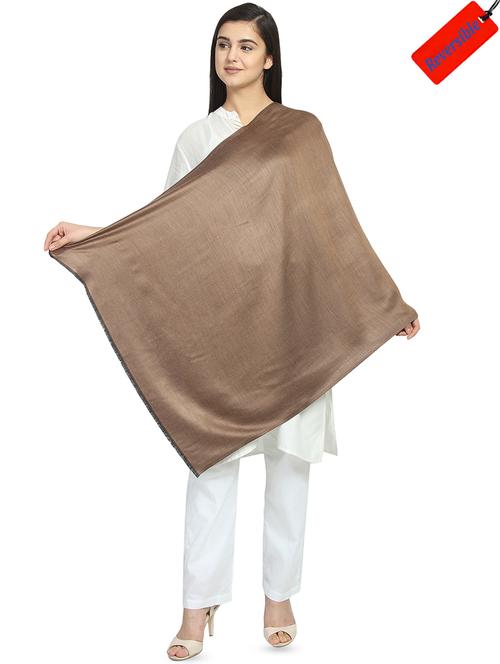 brown viscose stole - 16843762 - Standard Image - 1