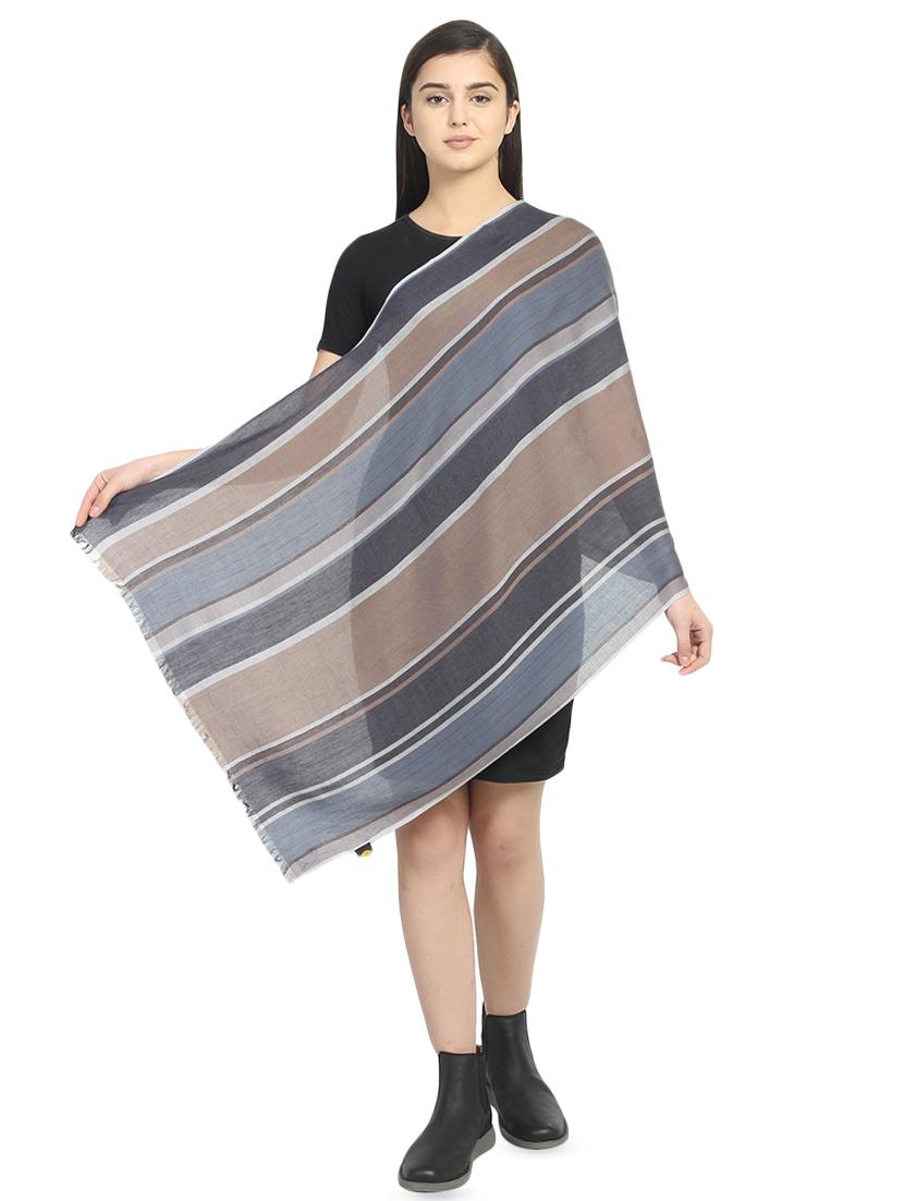 navy blue viscose stole - 16843778 - Zoom Image - 1
