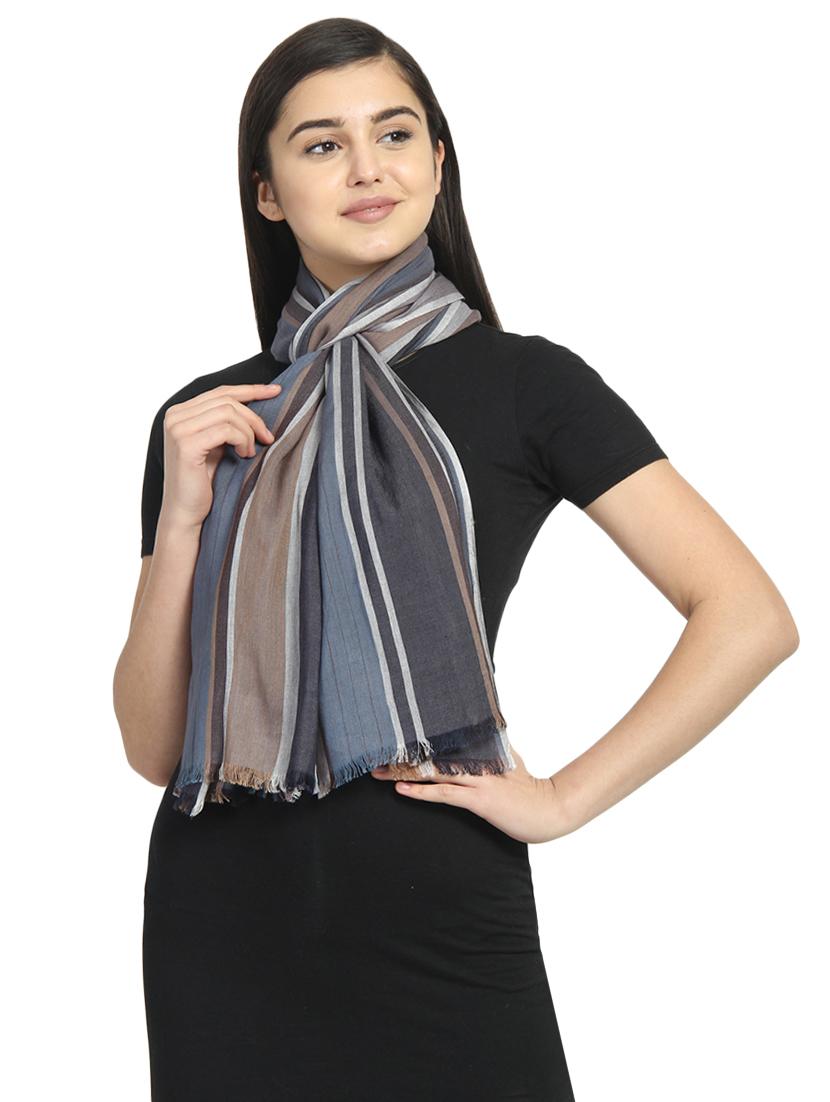 navy blue viscose stole - 16843778 - Zoom Image - 2