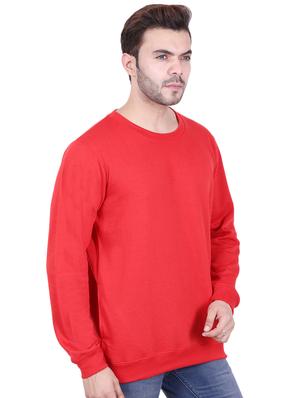 red solid fleece sweatshirt - 16844007 - Standard Image - 2