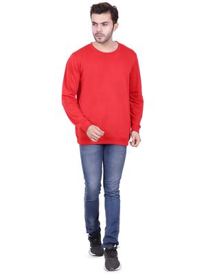red solid fleece sweatshirt - 16844007 - Standard Image - 4