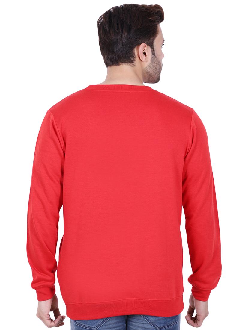 red solid fleece sweatshirt - 16844007 - Zoom Image - 3