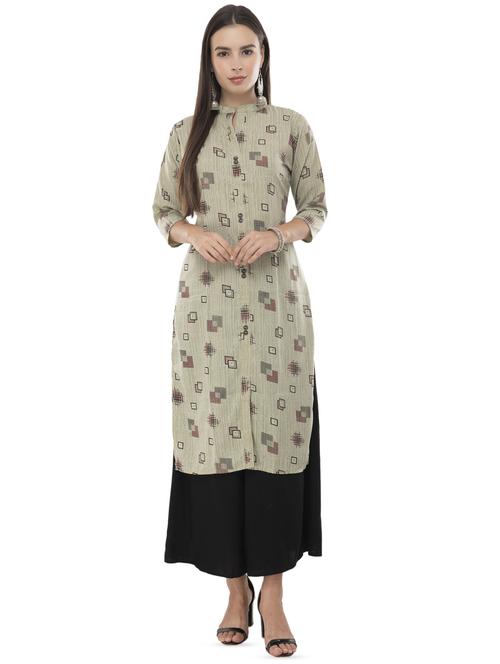 geometric print straight kurta - 16844216 - Standard Image - 1