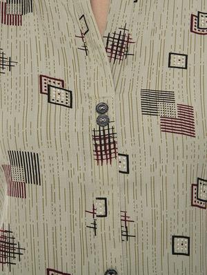 geometric print straight kurta - 16844216 - Standard Image - 4