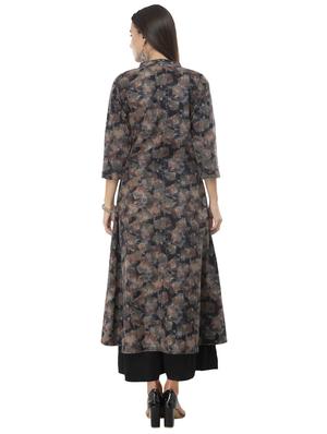 geometric print a-line kurta - 16844219 - Standard Image - 3