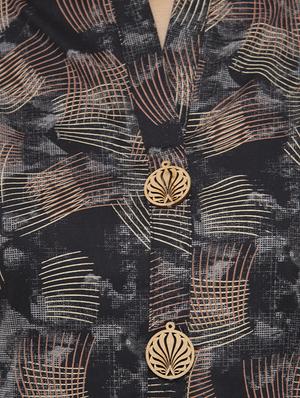 geometric print a-line kurta - 16844219 - Standard Image - 4