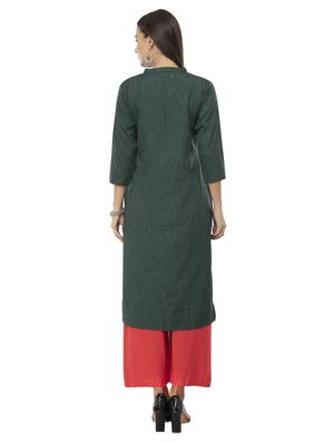 embroidered straight kurta - 16844225 - Standard Image - 3