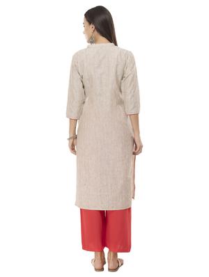 embroidered straight kurta - 16844230 - Standard Image - 3