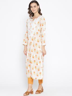 chikankari pastel kurta - 16844248 - Standard Image - 2