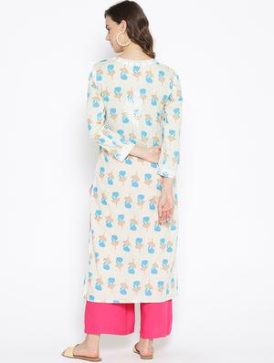 chikankari pastel kurta - 16844249 - Standard Image - 3