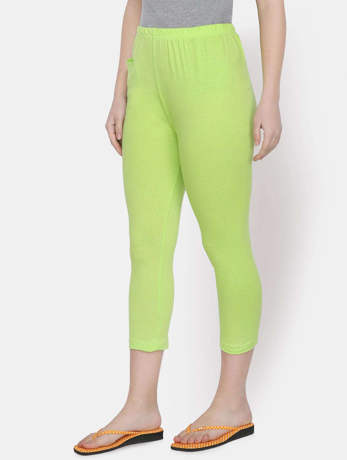 green cotton leggings - 16844271 - Zoom Image - 2