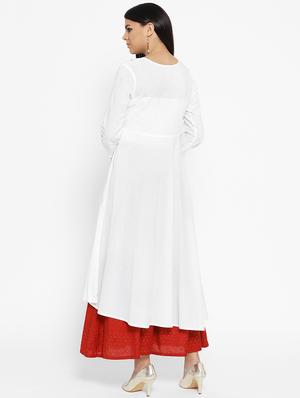 chikankari a-line kurta - 16844295 - Standard Image - 3
