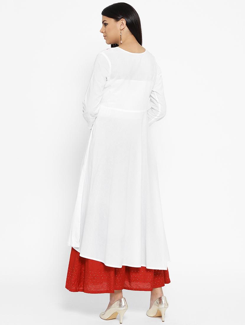 chikankari a-line kurta - 16844295 - Zoom Image - 3