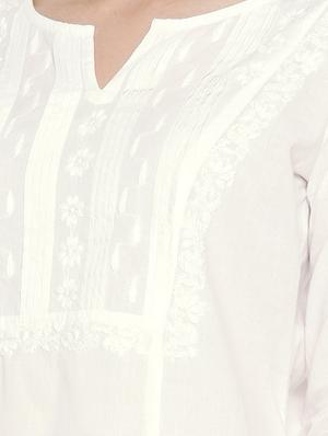 chikankari straight kurta - 16844300 - Standard Image - 4