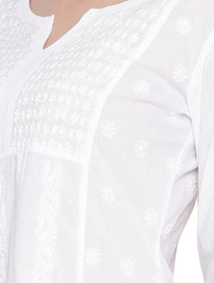 chikankari a-line kurta - 16844302 - Standard Image - 4