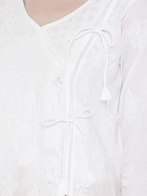 chikankari a-line kurta - 16844303 - Standard Image - 4