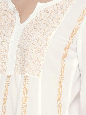 chikankari a-line kurta - 16844305 - Standard Image - 4