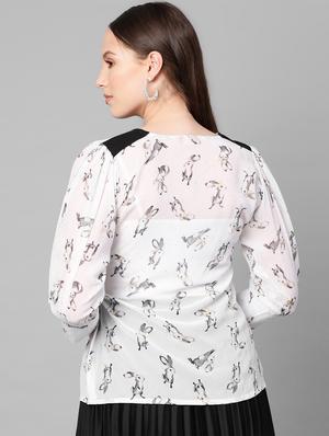 tie front quirky top - 16844320 - Standard Image - 3