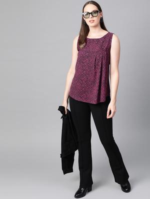 boat neck pleat detail top - 16844324 - Standard Image - 4