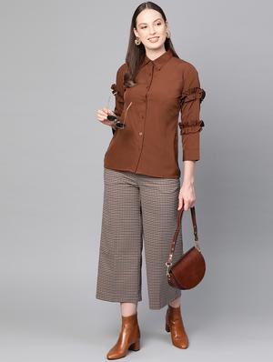 frill detail solid shirt - 16844335 - Standard Image - 4