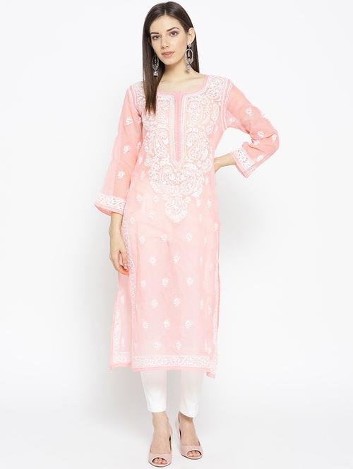 chikankari straight kurta - 16845034 - Standard Image - 1