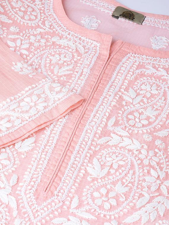 chikankari straight kurta - 16845034 - Zoom Image - 4