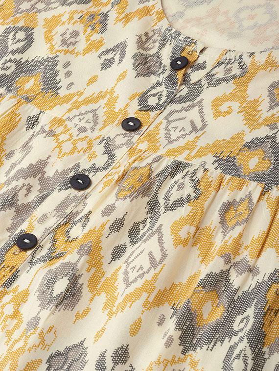 ikat a-line kurti - 16845045 - Zoom Image - 5