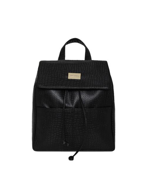 black leatherette (pu) regular backpack - 16845059 - Standard Image - 1
