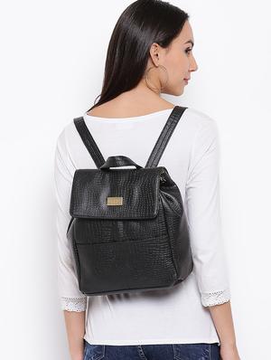 black leatherette (pu) regular backpack - 16845059 - Standard Image - 6