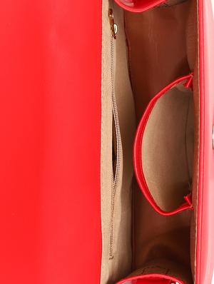red leatherette regular sling bag - 16845071 - Standard Image - 3
