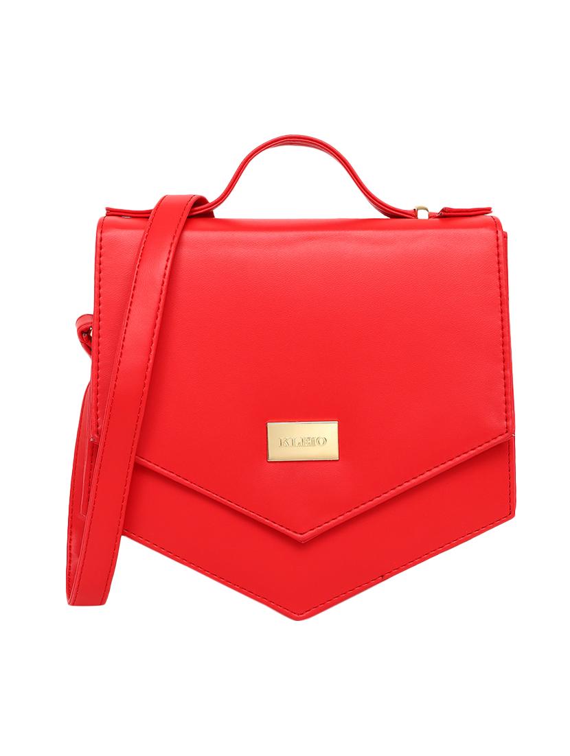 red leatherette regular sling bag - 16845071 - Zoom Image - 1