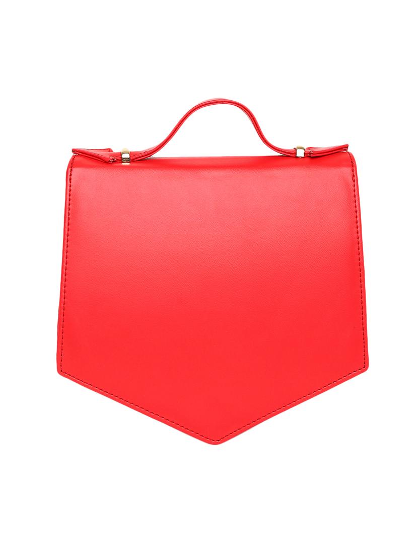 red leatherette regular sling bag - 16845071 - Zoom Image - 2