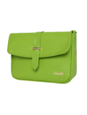 green leatherette regular sling bag - 16845085 - Standard Image - 4