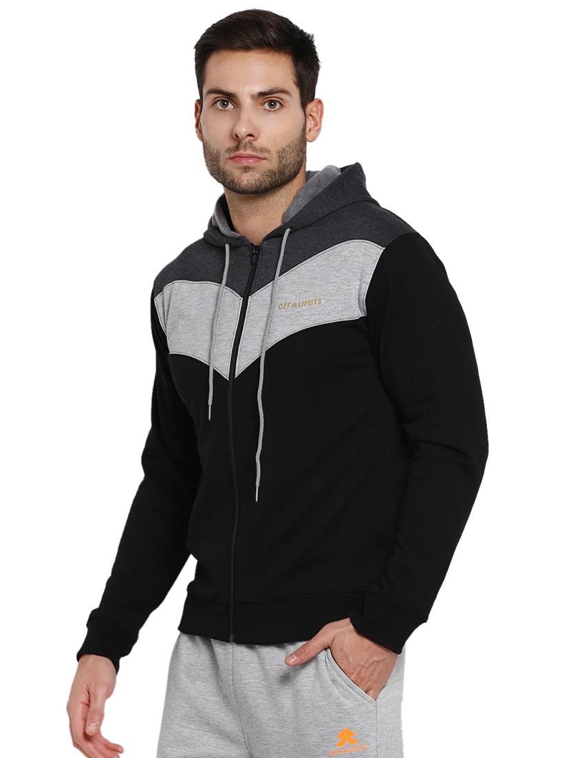 black color block sweatshirt - 16845415 - Zoom Image - 2