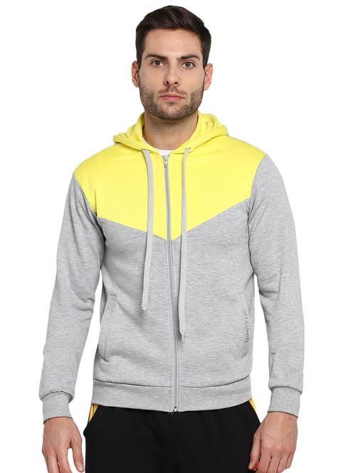 grey color block sweatshirt - 16845419 - Standard Image - 1