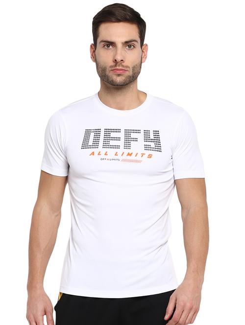 white typographic chest print t-shirt - 16845420 - Standard Image - 1