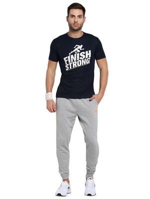 navy blue typographic chest print t-shirt - 16845421 - Standard Image - 4