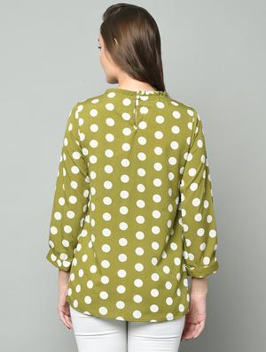pleat detail polka dot top - 16845450 - Standard Image - 3