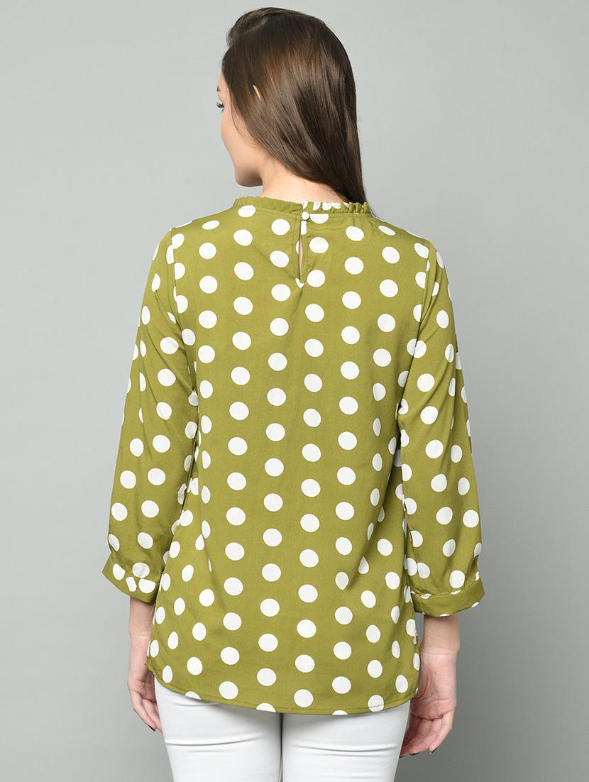 pleat detail polka dot top - 16845450 - Zoom Image - 3