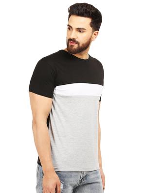 black color block t-shirt - 16846180 - Standard Image - 2
