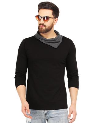 black solid t-shirt - 16846182 - Standard Image - 2