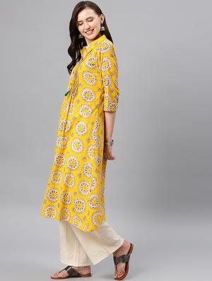 floral a-line kurta - 16846310 - Standard Image - 2