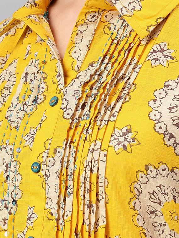 floral a-line kurta - 16846310 - Zoom Image - 4