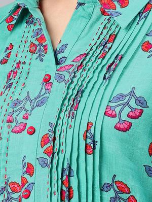 floral a-line kurta - 16846312 - Standard Image - 4