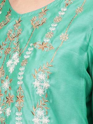 embroidered straight kurta - 16846323 - Standard Image - 4