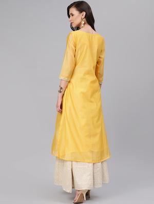 embroidered a-line urta - 16846329 - Standard Image - 3