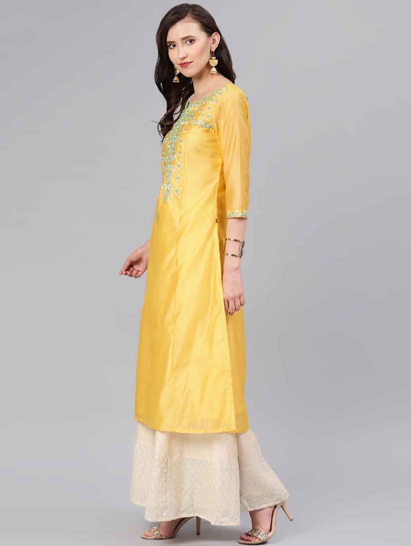 embroidered a-line urta - 16846329 - Zoom Image - 2
