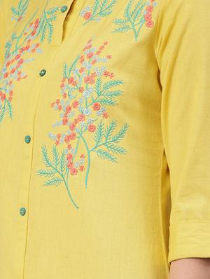 embroidered a-line kurta - 16846334 - Standard Image - 4