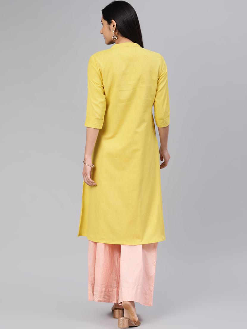 embroidered a-line kurta - 16846334 - Zoom Image - 3