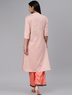 embroidered straight kurta - 16846340 - Standard Image - 3